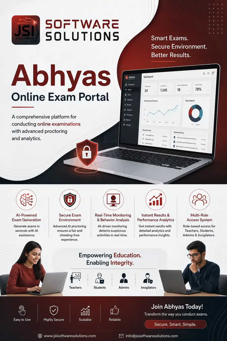Abhyas online examination dashboard